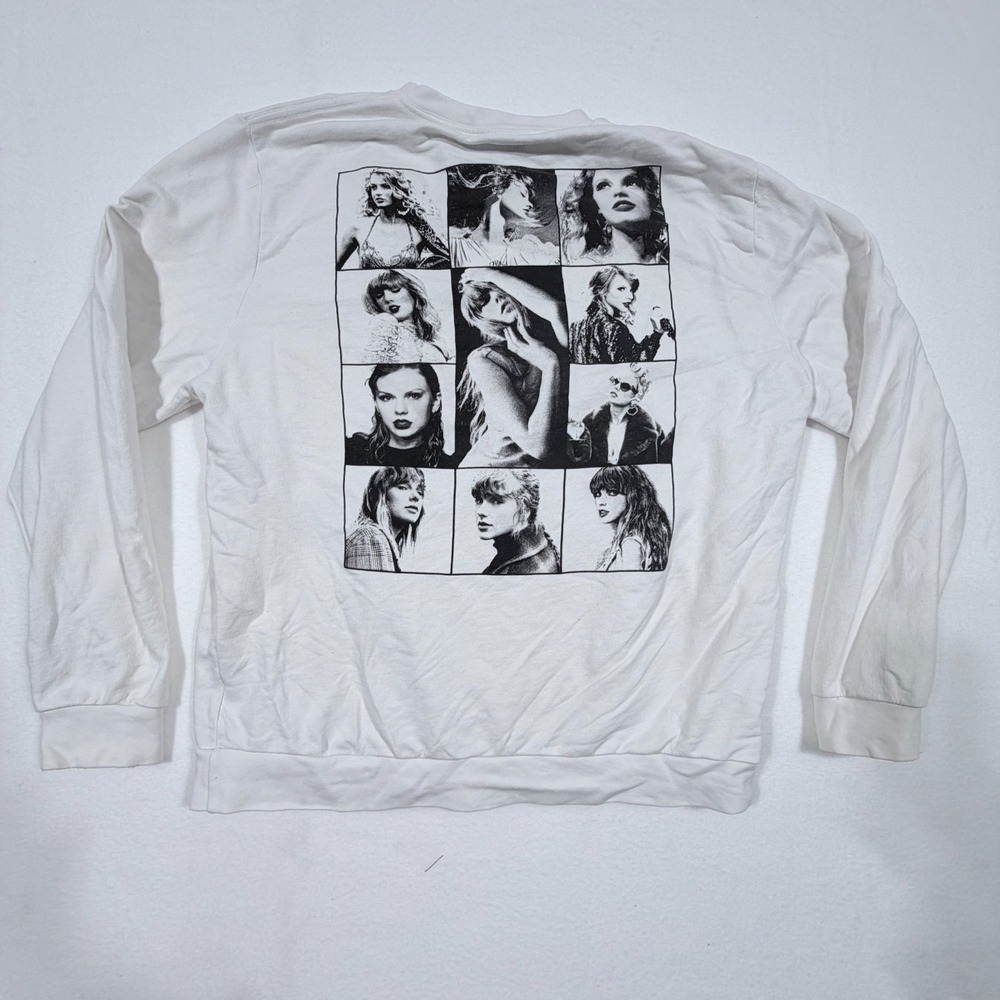 Taylor Swift Eras Tour white Crewneck - SMALL XL‎ - Official Merchandise Photos